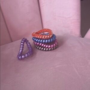 Colorful Spiral Hair Ties Set